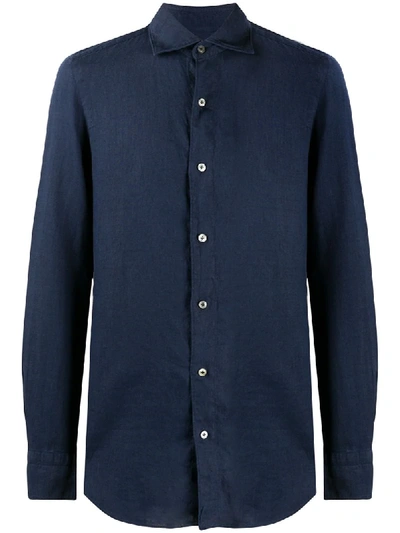 Shop Finamore 1925 Napoli Casual Shirt In Blue