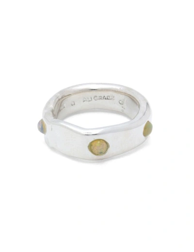 Shop Ali Grace Jewelry Opal Band In Silver