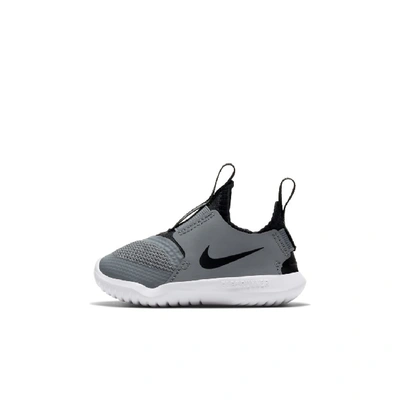 Shop Nike Flex Runner Baby/toddler Shoes In Cool Grey,white,black