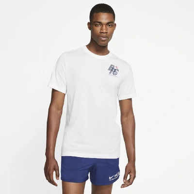 Shop Nike Dri-fit Blue Ribbon Sports Running T-shirt (white) - Clearance Sale