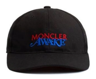 Pre-owned Awake  X Moncler Logo Lock Hat Black