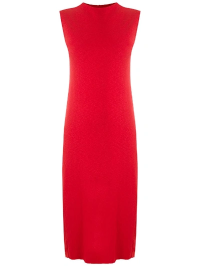 Shop Osklen Rustic Fit Midi Dress In Red