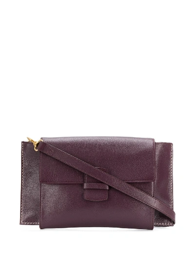 Shop Marni Large Flat Clutch In Red