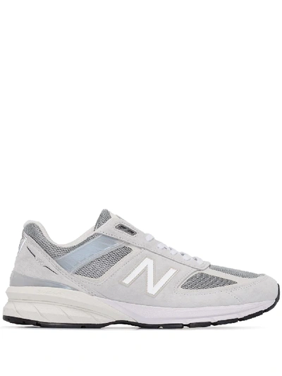Shop New Balance M990 Reflective-detail Sneakers In Grey