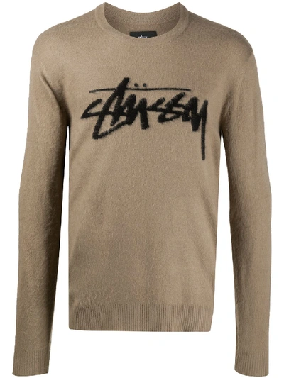 STUSSY RUSHED OUT LOGO SWEATER 