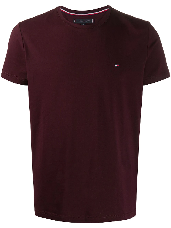 burgundy tommy hilfiger t shirt