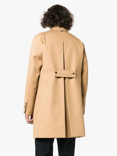Shop Thom Browne Mackintosh Trench Coat In Brown