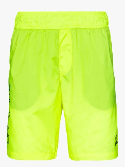 Shop Off-white Arrows Swim Shorts In Yellow