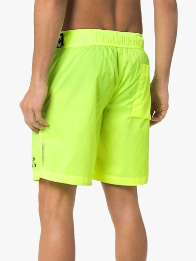 Shop Off-white Arrows Swim Shorts In Yellow