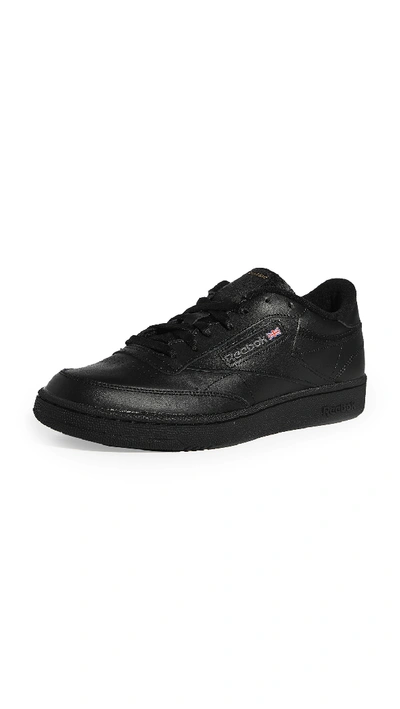 Shop Reebok Club C 85 Sneakers In Black/charcoal