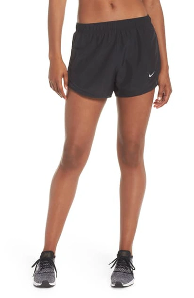 Shop Nike Dry Tempo Running Shorts In Black/ Black/ Black/ Wolf Grey