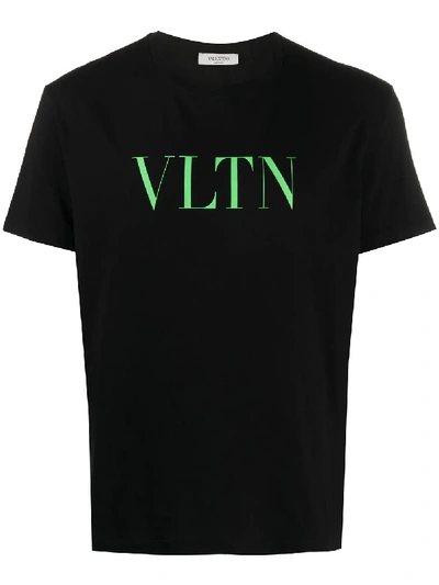 Shop Valentino Vltn Print T-shirt In Black