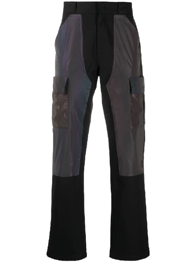 Shop Marcelo Burlon County Of Milan Cargo Straight Trousers In Black