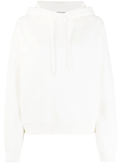 Shop Alexander Wang T Logo Sleeve Hoodie In White