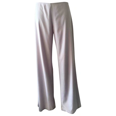 Pre-owned La Perla Silk Trousers In Purple