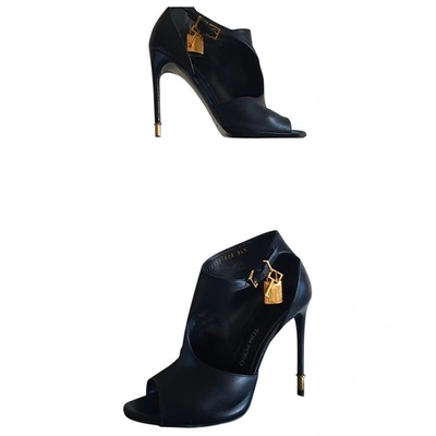 Pre-owned Tom Ford Black Leather Heels