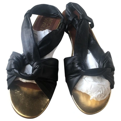 Pre-owned Michel Vivien Black Leather Sandals