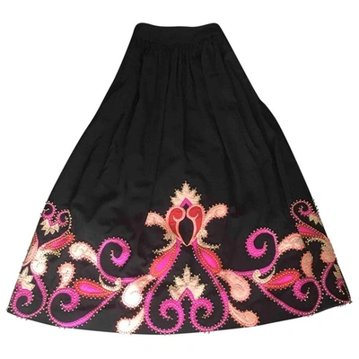 Pre-owned Manish Arora Maxi Skirt In Black