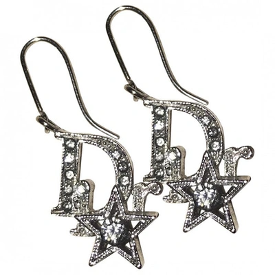 Pre-owned Dior Oblique Silver Metal Earrings