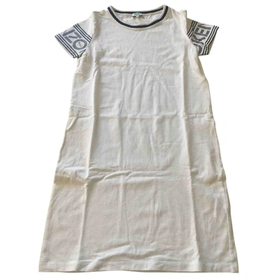 Pre-owned Kenzo Mini Dress In White