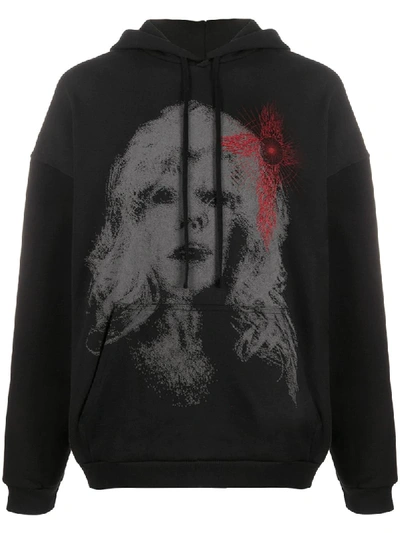 Shop Siberia Hills Oversized Graphic Print Hoodie In Black