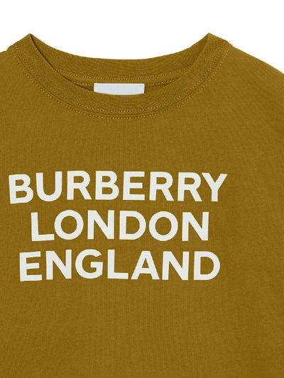 Shop Burberry Logo Print T-shirt In Yellow