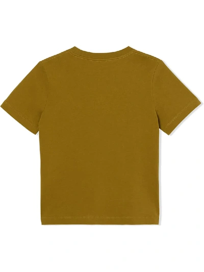 Shop Burberry Logo Print T-shirt In Yellow