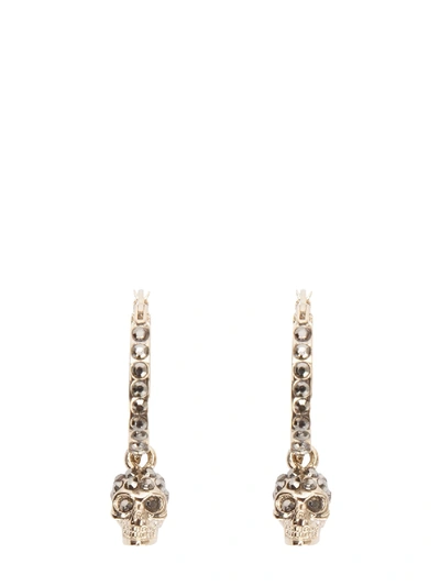 Shop Alexander Mcqueen Skulls Earrings In Gold
