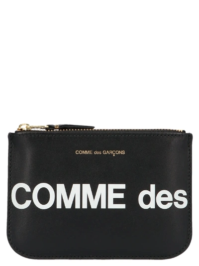 Shop Comme Des Garçons Huge Logo Wallet In Nero