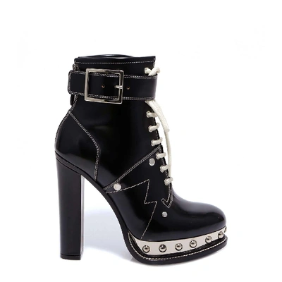 Shop Alexander Mcqueen Ankle Boots In Nero