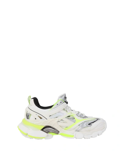 Shop Balenciaga White Track 2 Open Sneakers In Bianco/giallo