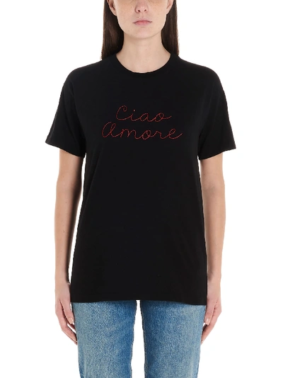 Shop Giada Benincasa Ciao Amore T-shirt In Nero