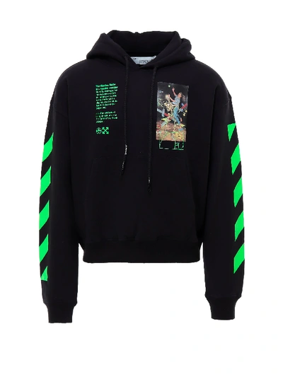 Shop Off-white Pascal Painting Over Hoodie Sweatshirt In Nero
