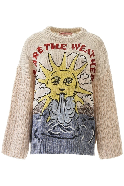 Shop Stella Mccartney We Are The Weather Sweater In Beige