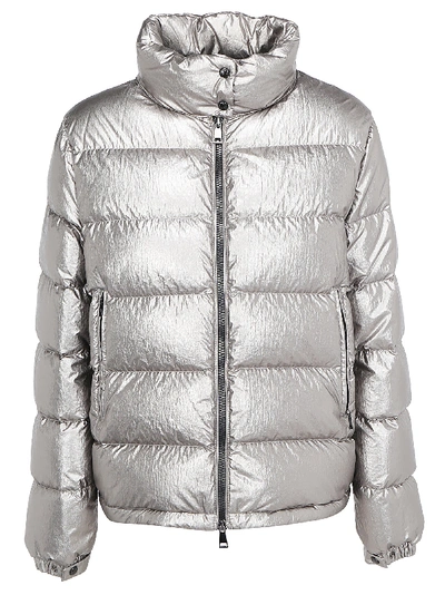 Shop Moncler Down Jacket In Brown