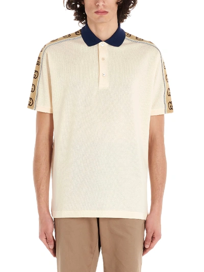 Shop Gucci Trim Polo In White