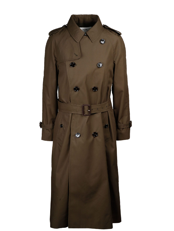 Celine Trench Coat In Neutrals | ModeSens