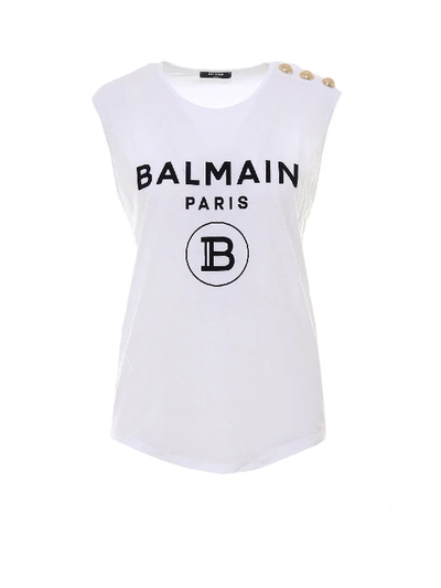 Shop Balmain T-shirt In White