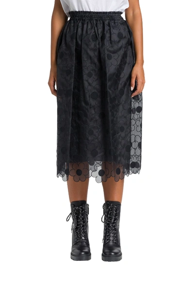 Shop Moncler Genius Tulle Skirt By Simone Rocha In Nero