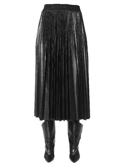 Shop Givenchy Plissé Skirt In Nero