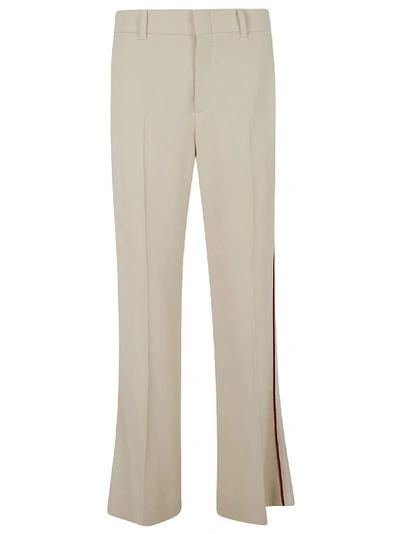 Shop Gucci Side-striped Trousers In White