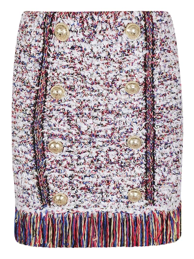 Shop Balmain Skirt In Multicolore