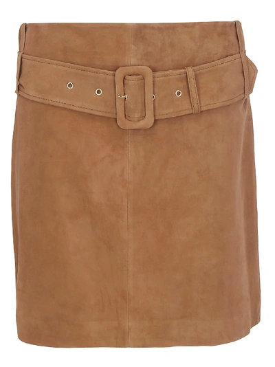 Shop Arma Mini Skirt In Beige