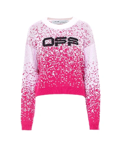 Shop Off-white Sweater In Pink