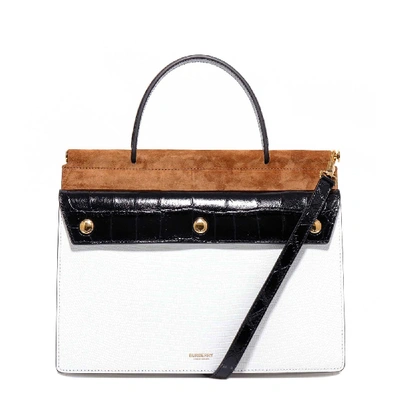 Shop Burberry Handbag In White