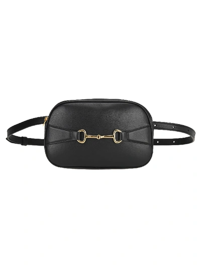 Shop Celine Crécy Leather Belt Bag In Nero