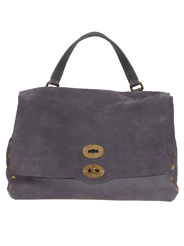 grey suede bag