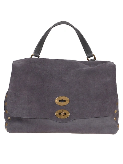 Shop Zanellato Grey Suede Bag