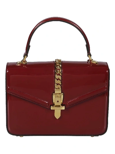 Shop Gucci Sylvie Tote In Red