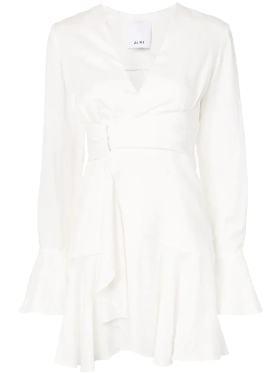 Shop Acler Corsica Wrap Dress In White